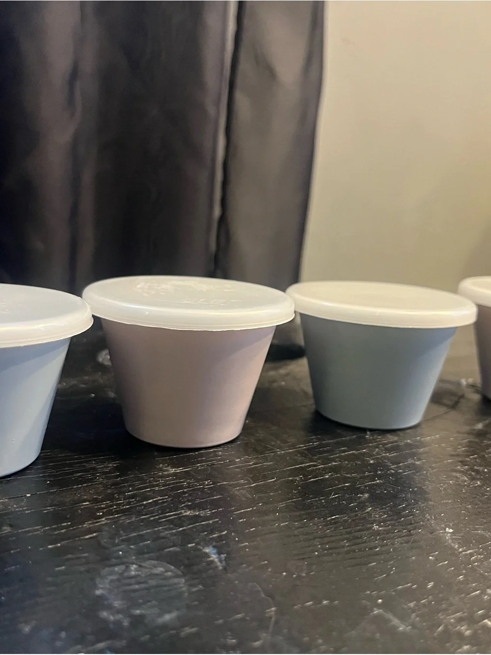 Stackable Stainless Steel with Plastic Lid Condiment cups- Set